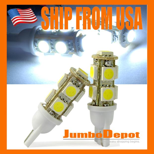 Us 12v t10 w5w 9 smd white interior led wedge bulb tail light for audi a6 r8 hot