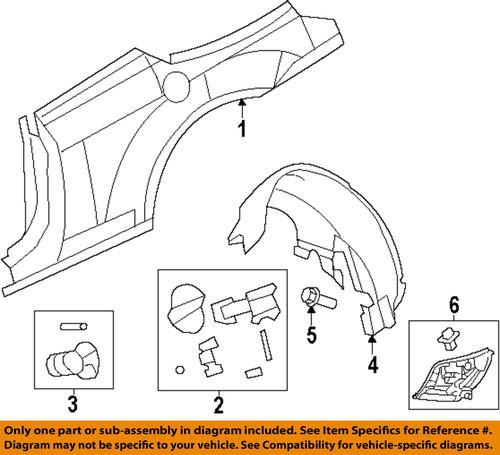 Chrysler oem 4389851ah quarter panel-wheelhouse liner