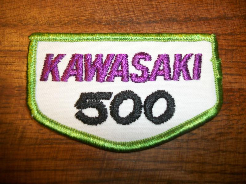 Kawasaki 500 patch vintage embroidered 1970s nos  h1 mach iii 500 kx500 mx h1r