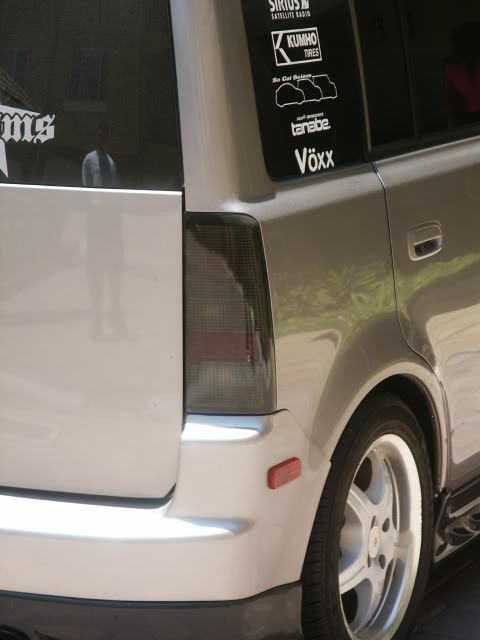 Scion xb taillight overlays full smoked tail light