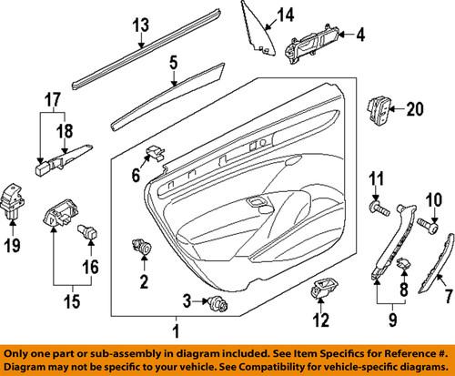 Volkswagen oem 561867420bpn9 interior-rear door-molding