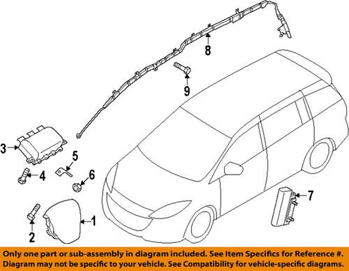 Mazda oem c51357km0c air bag module-head air bag