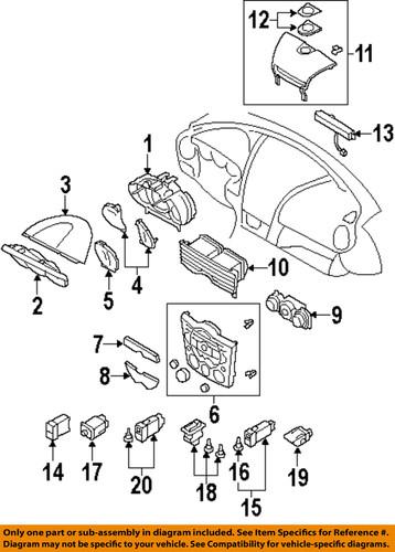 Mazda oem fe0161190 cluster & switches-heater control