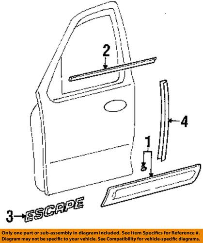 Ford oem 5l8z7820878dab front door-body side molding