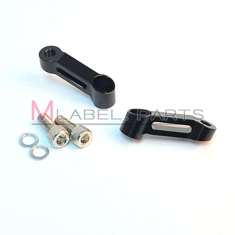 Black riser extension brackets adapter for rear side mirrors for ducati monster 