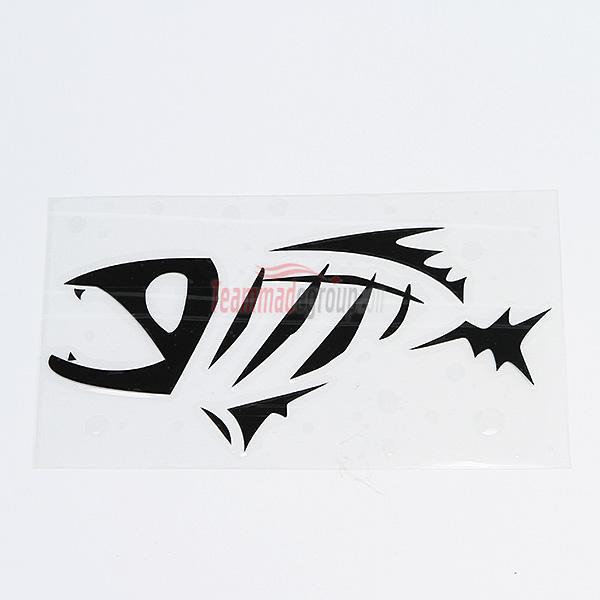 Skeleton tribal fish vinyl decal sticker kayak fishing car auto truck boat funny