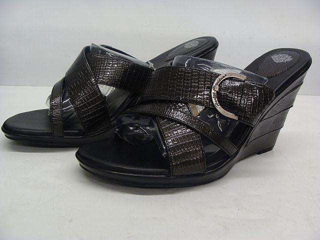 Harley-davidson womens 9.5 black dianna after riding wedge heel shoes