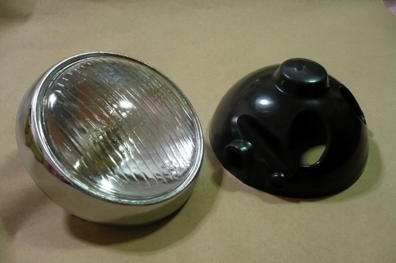 Yamaha rxs rx100 rx125 chrome headlight lamp rim set nos