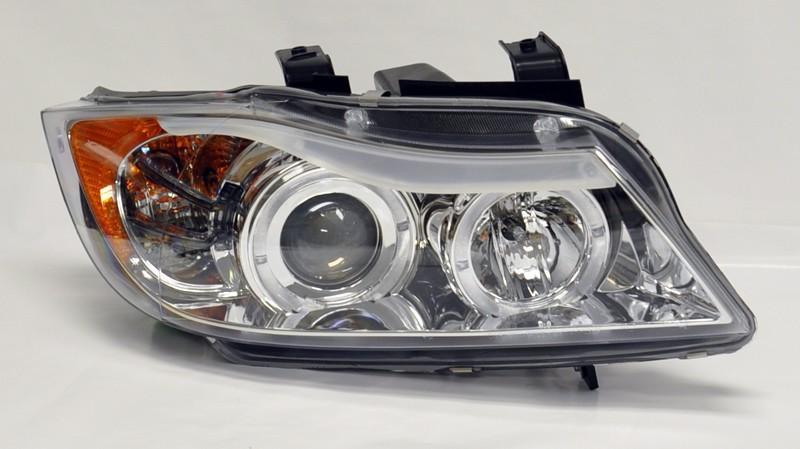 Clear projector halo angel eyes headlights fits bmw e90 3 series 06-08