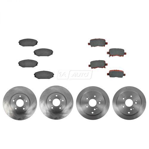 Front & rear ceramic brake pad rotor kit set for 02-04 honda odyssey new