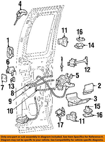 Ford oem 6c3z28264a01a lock & hardware-rear door-control assembly