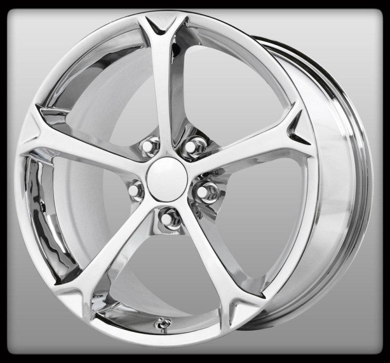 17" x 8.5" wheel replicas v1162 grand sport chrome corvette 5x4.75 wheels rims