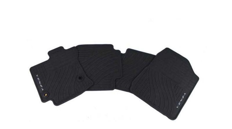 Genuine toyota accessories front and rear all-weather floor mat set of 4 - black