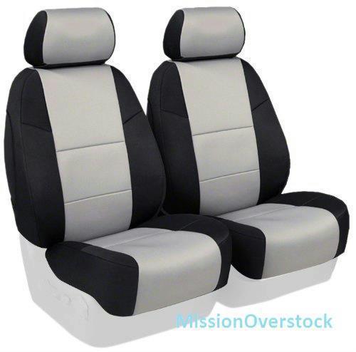 Coverking custom fit seat cover for ford econoline van, neosupreme, grey/black