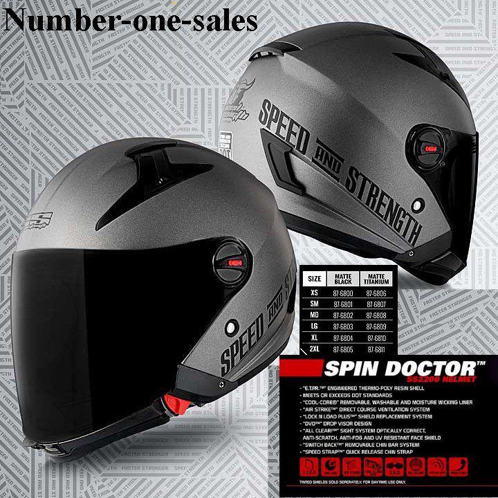 Speed and strength ss2200 helmet spin doctor titanium medium