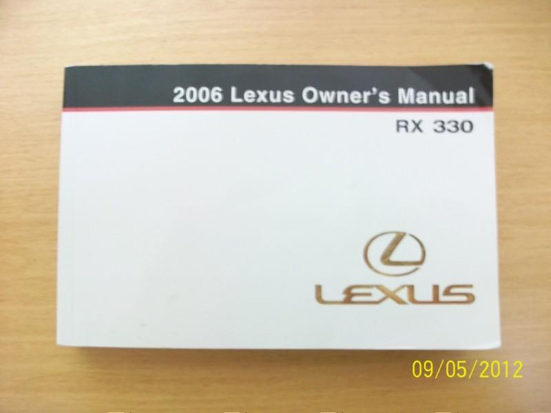 2006 lexus rx330  owners manual