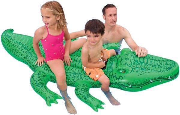 Intex giant gator ride on - green -  80'' x 40'' 58562ep