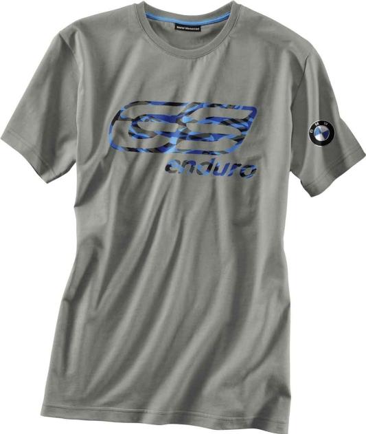 Bmw genuine motorcycle motorrad gs men's t-shirt - color: grey - size: s