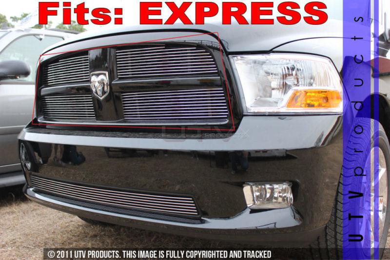 2009 - 2012 dodge ram 1500 express 4pc upper chrome billet grille 09 10 11 12 13