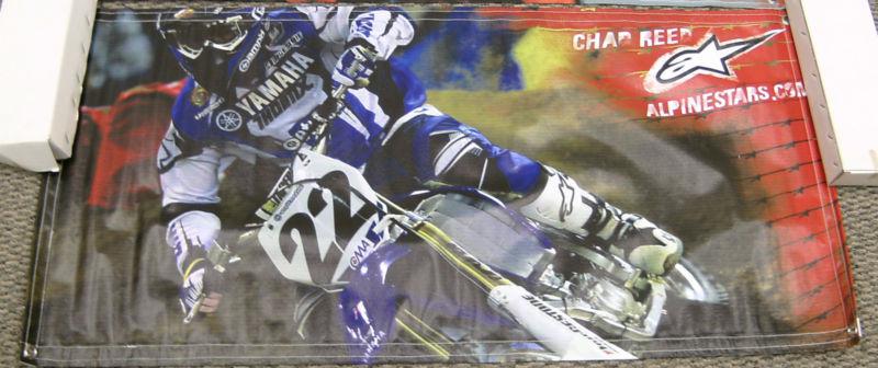 Lot of (2) motorcross chad reed/nicky hayden vinyl wall banner/poster 46" x 23"