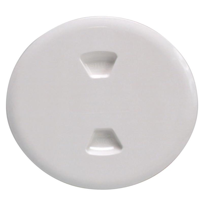 Beckson 5" twist out deck plate white 5.5" cutout