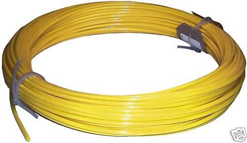 Semi rigid tubing-metric yellow nylon 10mm od 1 metre