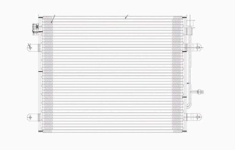 Replacement ac condenser pfc type 2005-2008 06 07 audi a4 s4 2.0 3.2l 8e0260403t