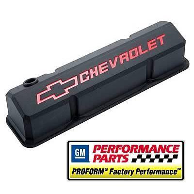 Proform gm licensed slant edge valve covers 141-928 chevy sbc 283 305 350 400