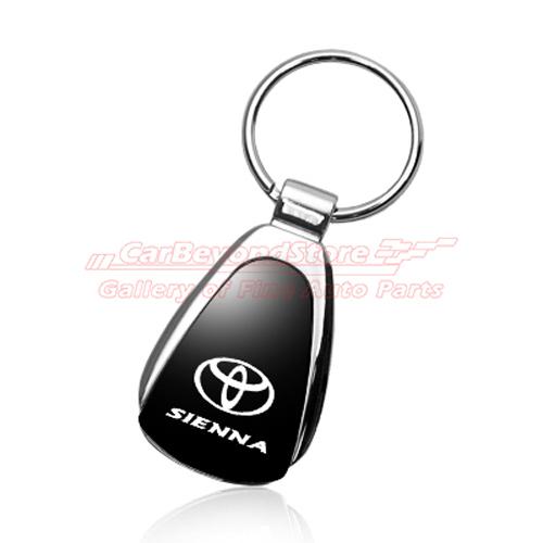 Toyota sienna black tear drop key chain, keychain, key ring, licensed + freegift