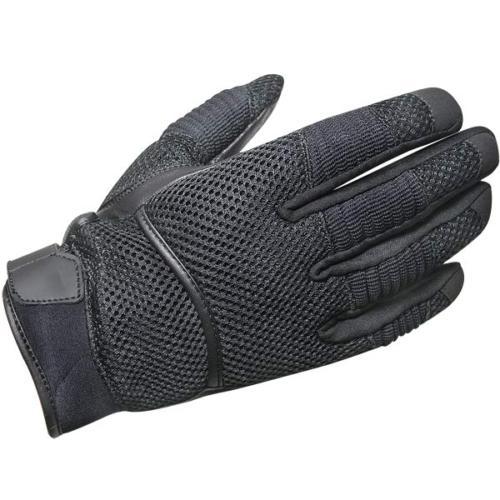 Motorcycle biker mesh mechanic gloves leather palm 2xl