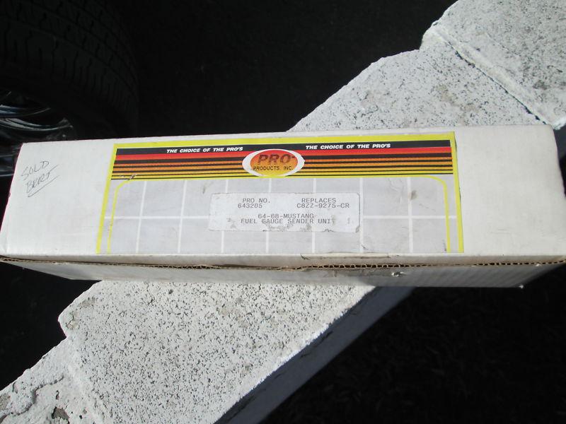 1964-1968 mustang fuel guage sending unit sender pro products new in box