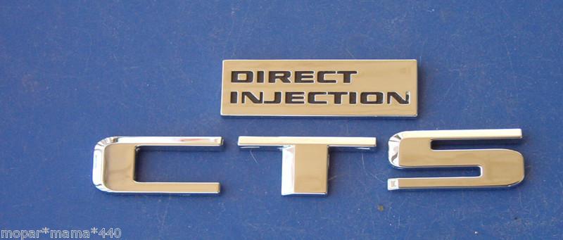 Cadillac cts direct injection letters emblem chrome oem rear badge trunk 08-13