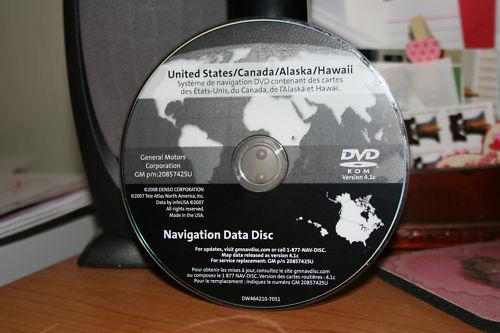 Gm navigation map disc dvd 20857425 u