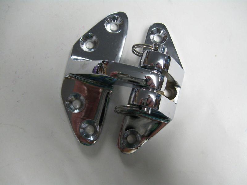 Marine boat chrome brass hatch hinge 2-1/2" x 3" 204280-1