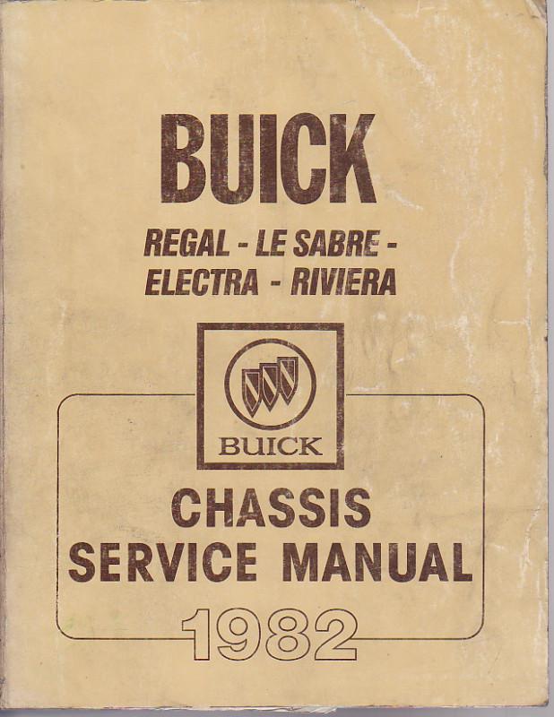 1982 82 buick riviera regal lesabre electra chassis service shop repair manual 