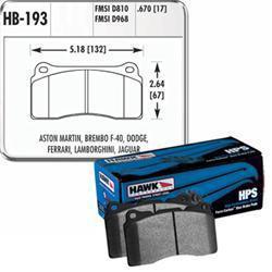 Hawk hps+ front brake pads (hb193f.670) 