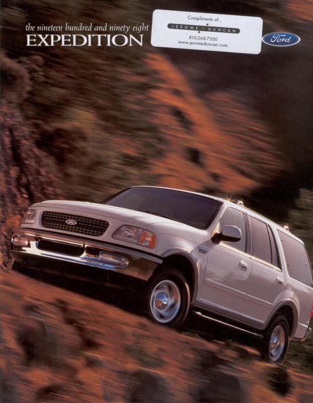 1998 ford truck expedition sales brochure folder 297ann original excellent cond
