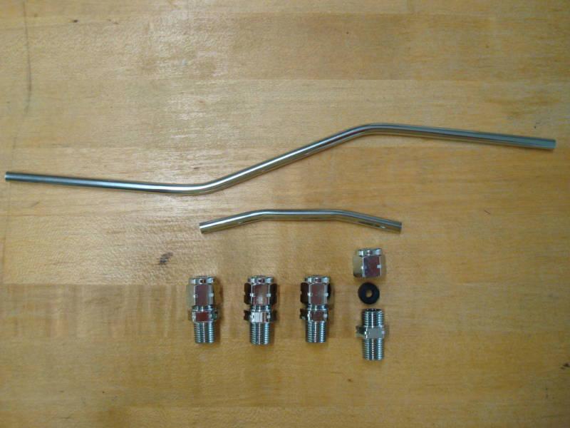 Chrome rocker oil lines for h-d shovelheads 1966-1984