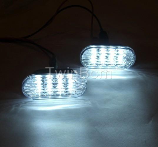 Side marker clear light led lamp white for vw jetta mk4 passat b5 99 00 01 02