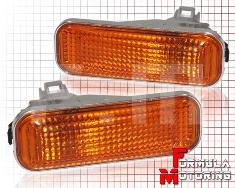 Amber jdm dome left right fender side marker lights+wiring civic 96-00 ek em em1