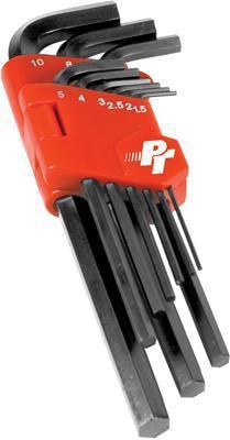 Performance tool hex key wrenches long metric 9-piece set