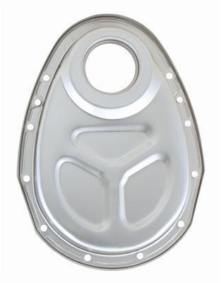 Mr. gasket 4595p timing cover steel natural 1-piece chevy small block each