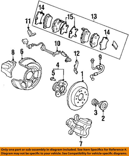 Honda oem 42510-s30-a00 rear brake rotor/disc/disc brake rotor