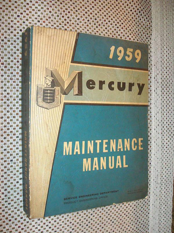 1959 mercury shop manual original service book nice nr