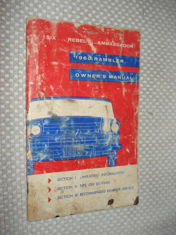 1960 rambler american motors owners manual amc glovebox book