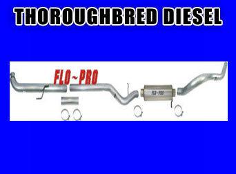  flo pro exhaust system 01-07 4''  downpipe back aluminized #801