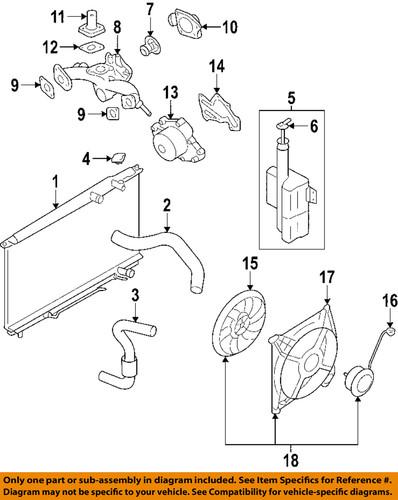 Hyundai oem 25414-3l200 radiator coolant hose/upper radiator hose