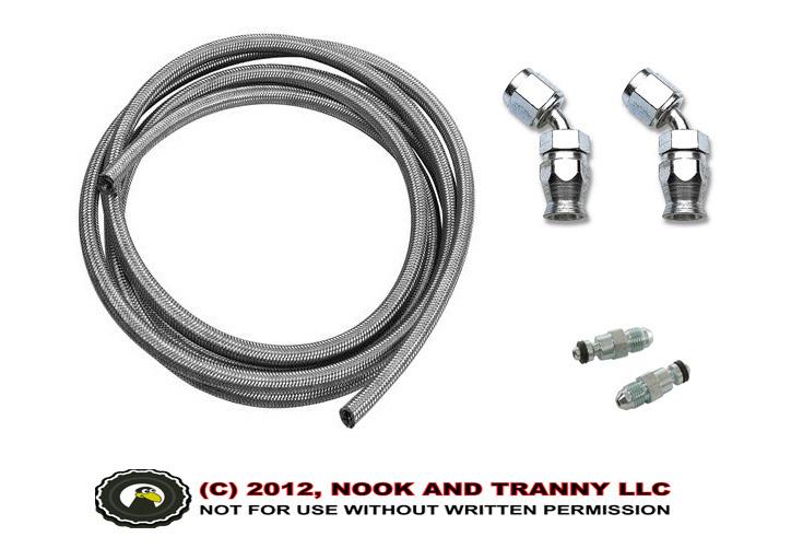 Lt1 ls1 t56 swap hydraulic clutch hose line kit 36" an4 45 deg/45 deg hose end