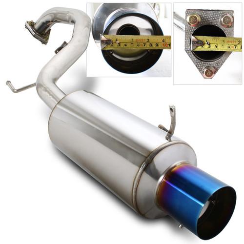 1999-2003 mitsubishi galant 4 cyl. axle-back exhaust muffler with burnt tip