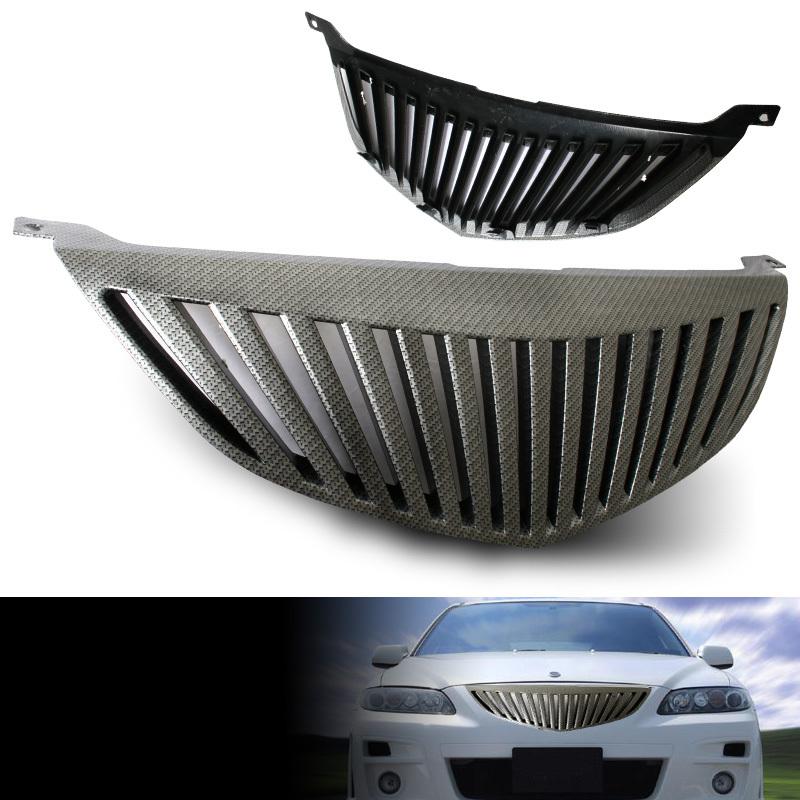 03-05 mazda 6 sport type vertical carbon looks front grill 2003-2005 (mazda)